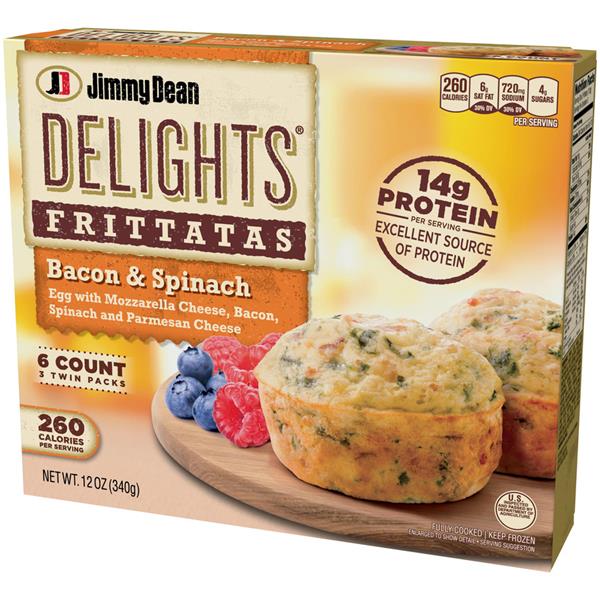 Jimmy Dean Delights Bacon & Spinach Frittatas | Hy-Vee Aisles Online ...