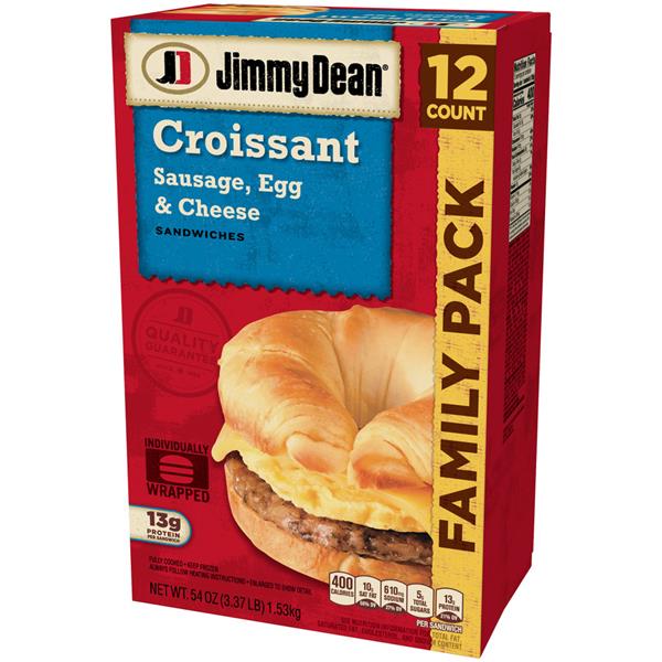 Jimmy Dean Sausage, Egg & Cheese Croissant Sandwiches 12 Ct HyVee