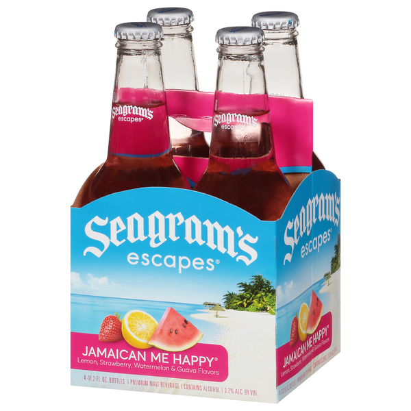 Seagram S Escapes Malt Beverage Bottles Jamaican Me Happy 4 Pack Hy Vee Aisles Online Grocery Shopping