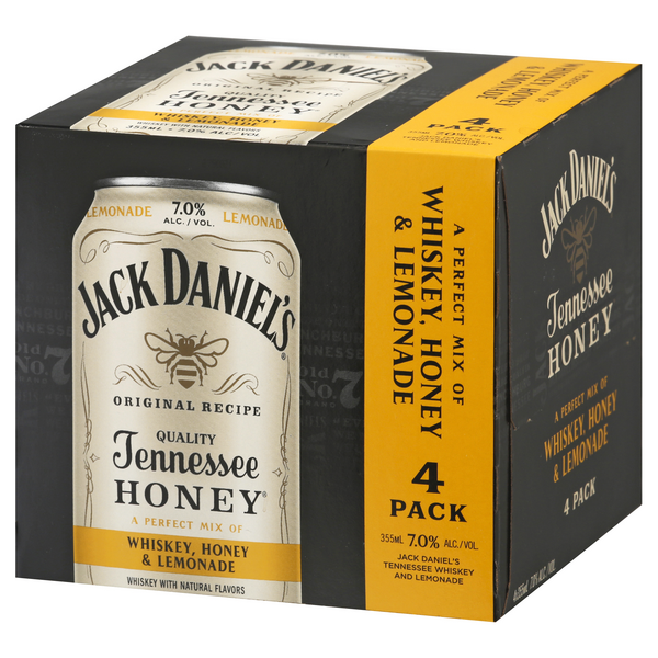 Jack Daniel's Tennesse Honey Whiskey & Lemonade 4Pk