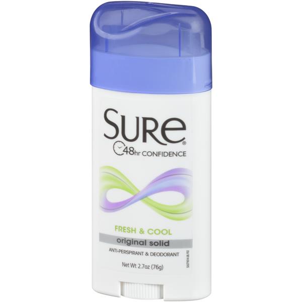 Sure 48hr Confidence Fresh &amp; Cool Original Solid Anti-Perspirant