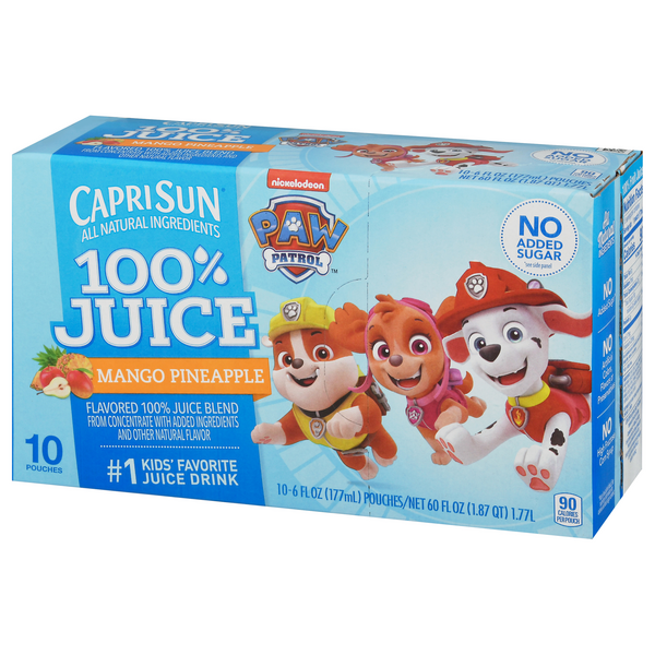 Capri Sun 100% Juice Drink Blend Juice Boxes, 10 Pouches, for School ...