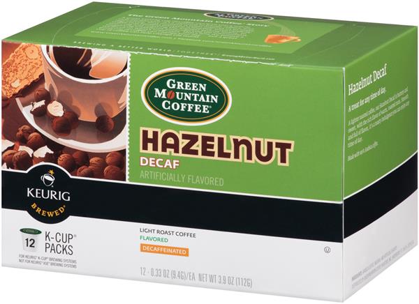 hazelnut decaf coffee k cups