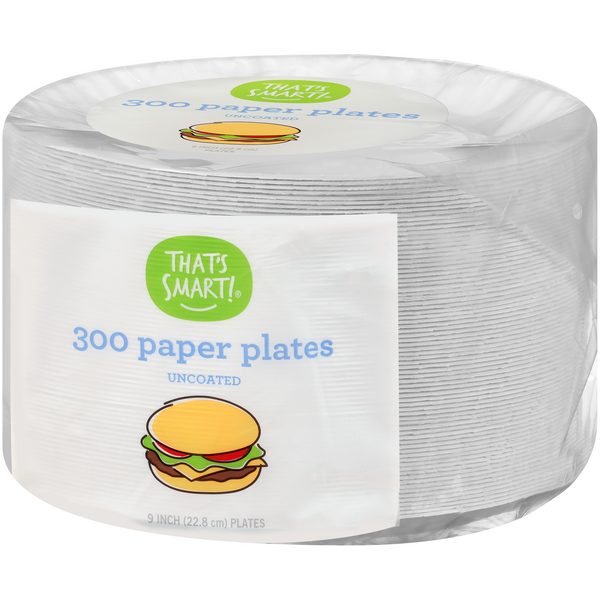 Hygloss White Paper Plates, 9-Inch, 600 count