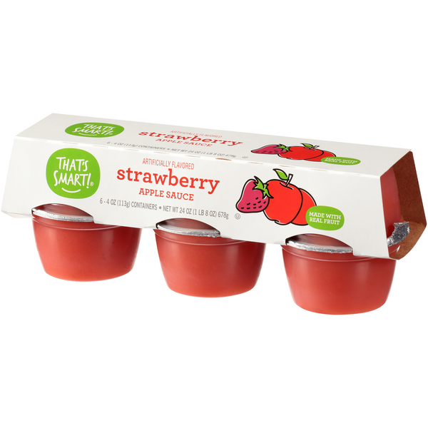 That's Smart! Strawberry Apple Sauce 6-4 oz Containers