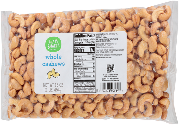 That S Smart Cashews Whole Hy Vee Aisles Online Grocery Shopping