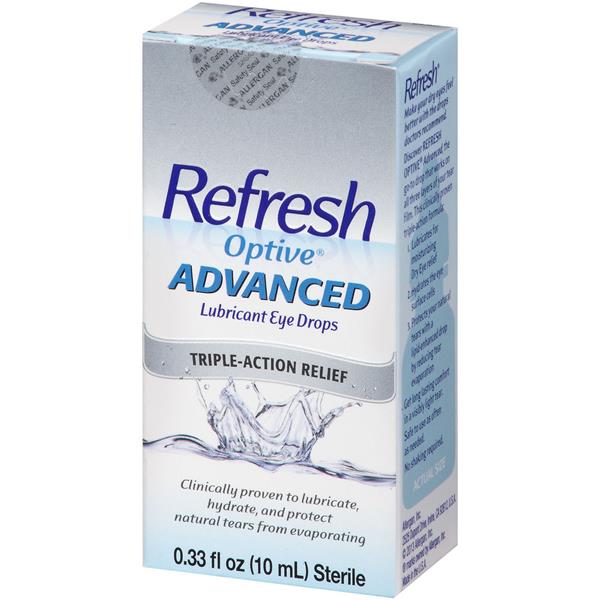 Refresh Optive Advanced Lubricant Eye Drops Hy Vee Aisles Online Grocery Shopping 9547