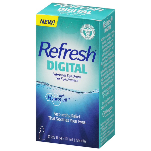 Refresh Digital With Hydrocell Lubricant Eye Drops Hy Vee Aisles