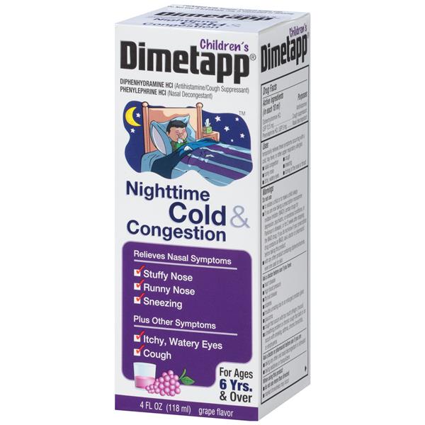Dimetapp Children's Nighttime Cold & Congestion Grape Flavor HyVee