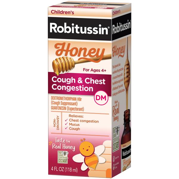 Children’s Robitussin Honey Cough + Chest Congestion DM, Ages 4+ Hy