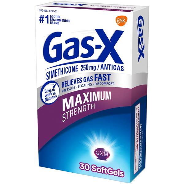 GasX Maximum Strength Softgels for Fast Gas Relief HyVee Aisles