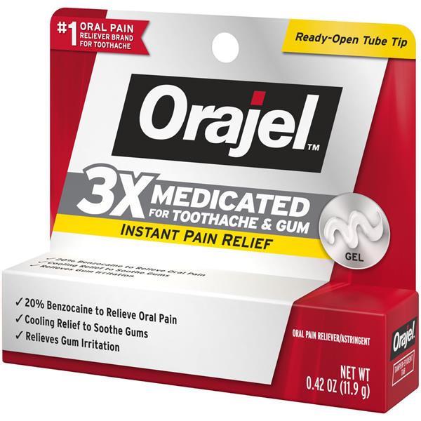 Orajel Oral Pain Reliever Double Medicated For Maximum Toothache Relief ...