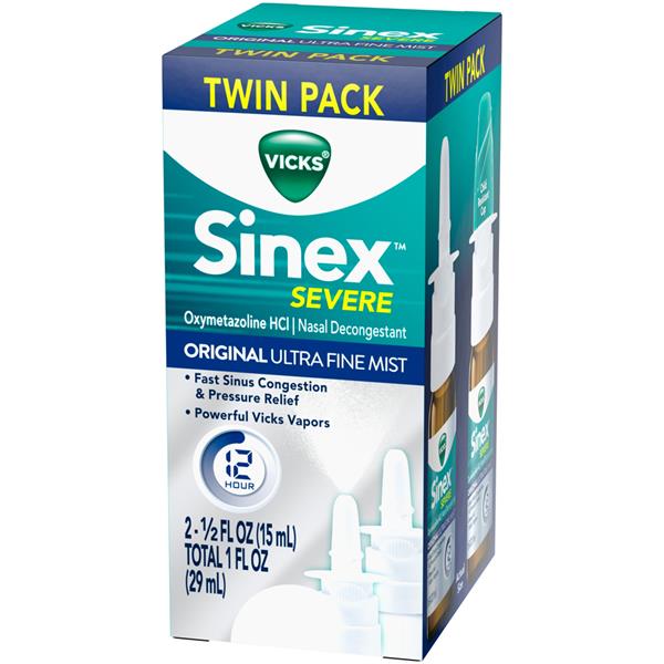 Vicks Sinex Severe Nasal Decongestant Spray 2Ct | Hy-Vee Aisles Online ...