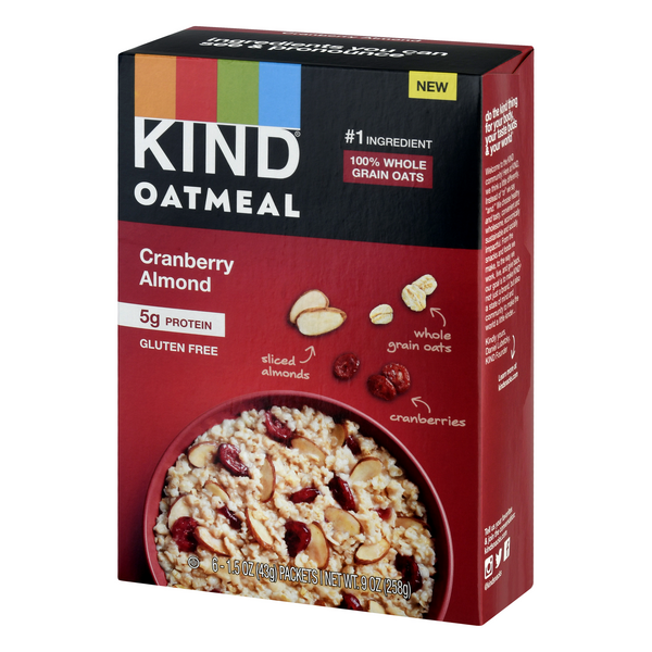KIND Oatmeal, Cranberry Almond 61.5 oz Packets HyVee Aisles Online