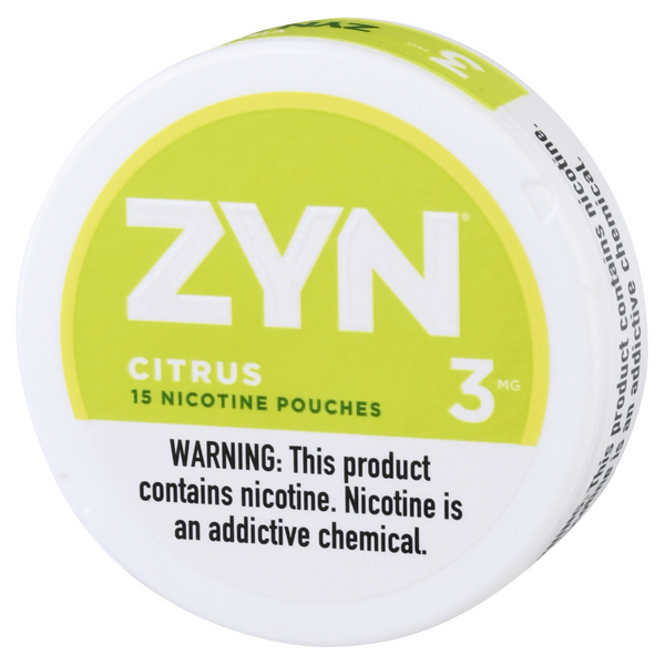 tobacco in zyn Zyn Nicotine Pouches, Citrus, Tobacco-Free, 3 Mg
