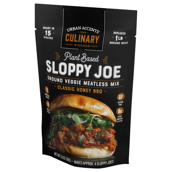 Plant based sloppy joes information