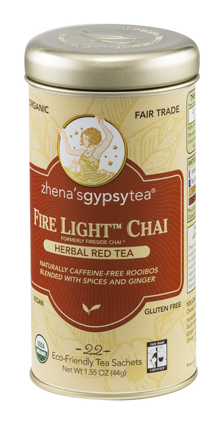 Zhena's Gypsy Tea Herbal Red Tea Sachets Fire Light Chai 22 Count | Hy ...