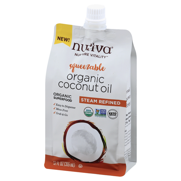 Nutiva Squeezable Organic Coconut Oil Steam Refined HyVee Aisles Online Grocery Shopping