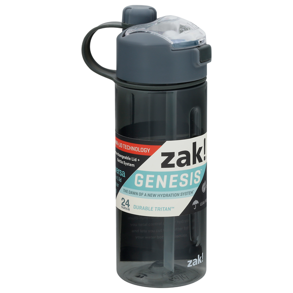 Zak Plastic Chug Water Bottle - Charcoal