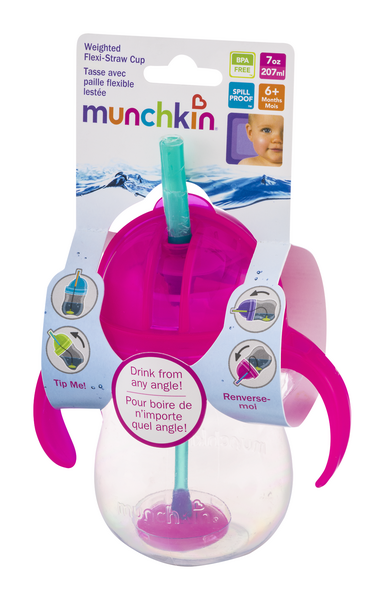 Munchkin Weighted Flexi-Straw Toddler Cup, 7 oz - Harris Teeter