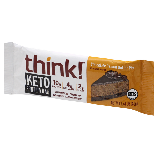 Think Keto Chocolate Peanut Butter Pie Protein Bar HyVee Aisles