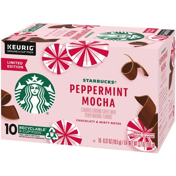 starbucks peppermint mocha k cups caffeine