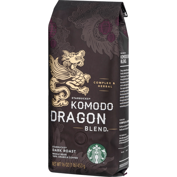 Starbucks Coffee, Whole Bean, Dark Roast, Komodo Dragon Blend | Hy