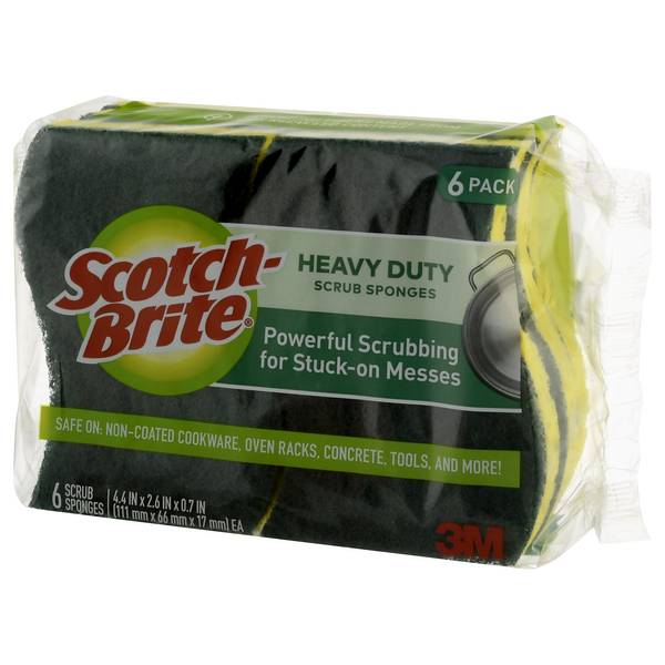 Scotch-Brite Heavy Duty Scrub Sponges, Sponges for Cleaning Kitchen and  Household, Heavy Duty Sponges Safe for Non-Coated Cookware, 9 Scrubbing