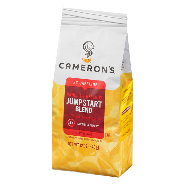 Cameron's Light Roast Ground Vanilla Hazelnut Jumpstart Blend Coffee 12 ...