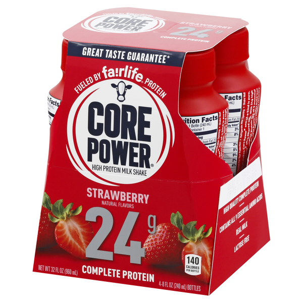 Core Power Strawberry Ready to Drink Protein Shakes 48 fl oz Bottles