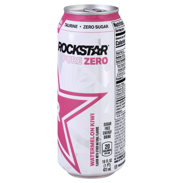 Rockstar Pure Zero Energy Drink, Watermelon Kiwi | Hy-Vee Aisles Online ...