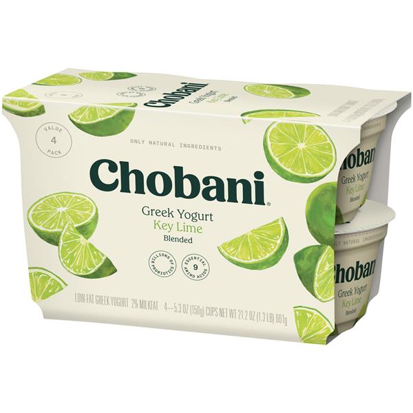 Chobani Key Lime Blended Low-Fat Greek Yogurt 4Pk | Hy-Vee Aisles ...