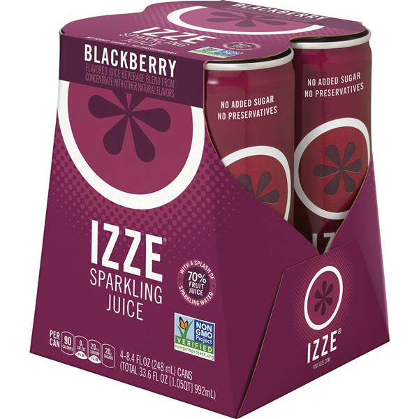 IZZE Sparkling Blackberry Juice 4Pk HyVee Aisles Online Grocery Shopping