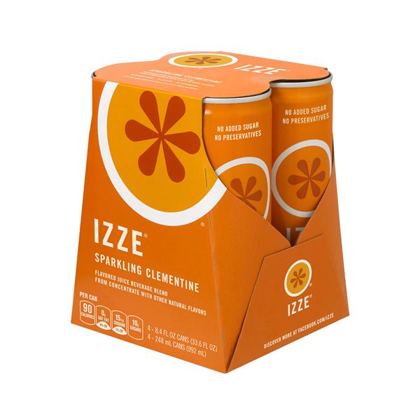 IZZE Sparkling Clementine Juice 4Pk HyVee Aisles Online Grocery Shopping