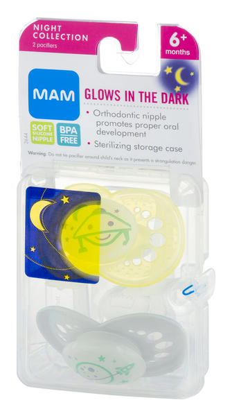 Pacifiers that glow store in the dark