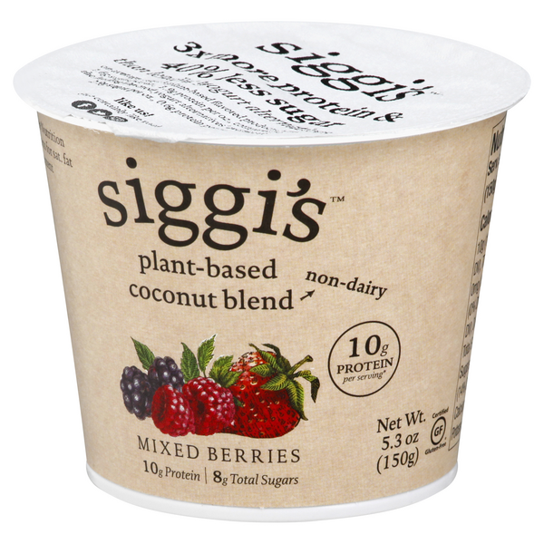 Siggis Mixed Berries Yogurt NonDairy, Plant Based Coconut Blend Hy