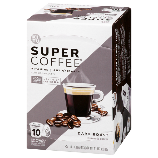KITU Super Coffee, Dark Roast Brew Cups 