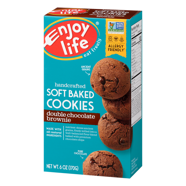 Enjoy Life Handcrafted Soft Baked Double Chocolate Brownie Cookies | Hy ...