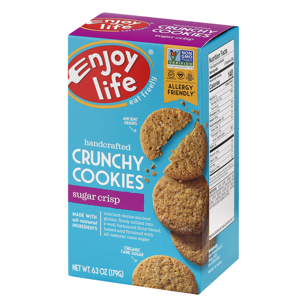 Enjoy Life Handcrafted Crunchy Sugar Crisp Cookies Hy Vee Aisles Online Grocery Shopping