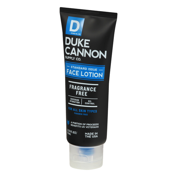 Duke Cannon Standard Issue Face Lotion Fragrance Free HyVee Aisles