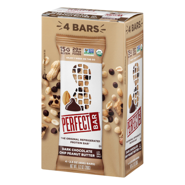 perfect bar dark chocolate chip peanut butter protein bar