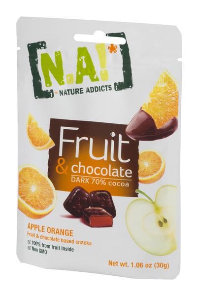Nature Addicts Fruit & Chocolate Dark 70% Cocoa Apple Orange | Hy