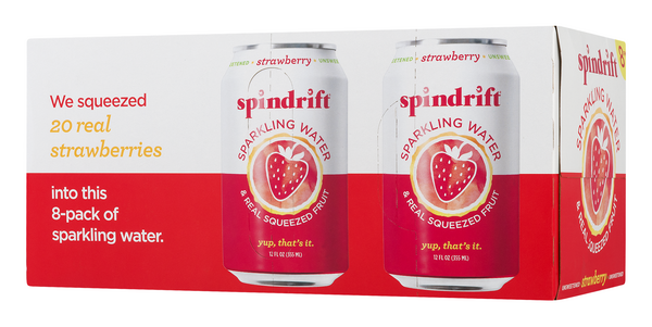 Spindrift Strawberry Sparkling Water 8pk | Hy-Vee Aisles Online