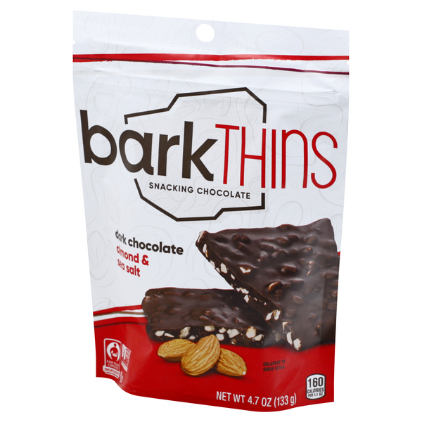 Barkthins Snacking Chocolate, Dark Chocolate, Almond & Sea Salt Hy