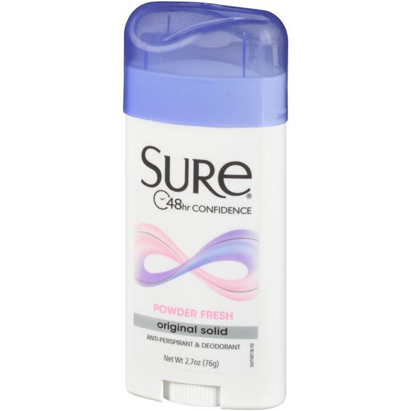 Sure Original Solid Powder Scent Anti-Perspirant & Deodorant | Hy-Vee ...