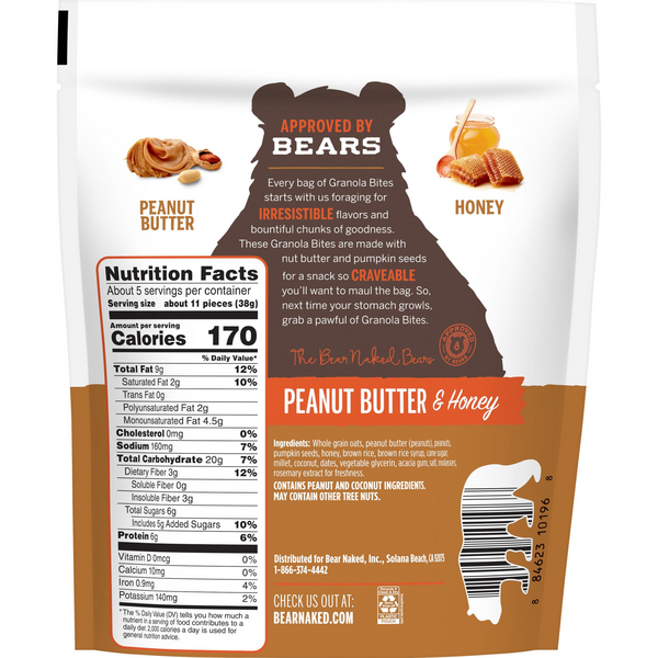 Bear Naked Granola, Salted Caramel: Calories, Nutrition 