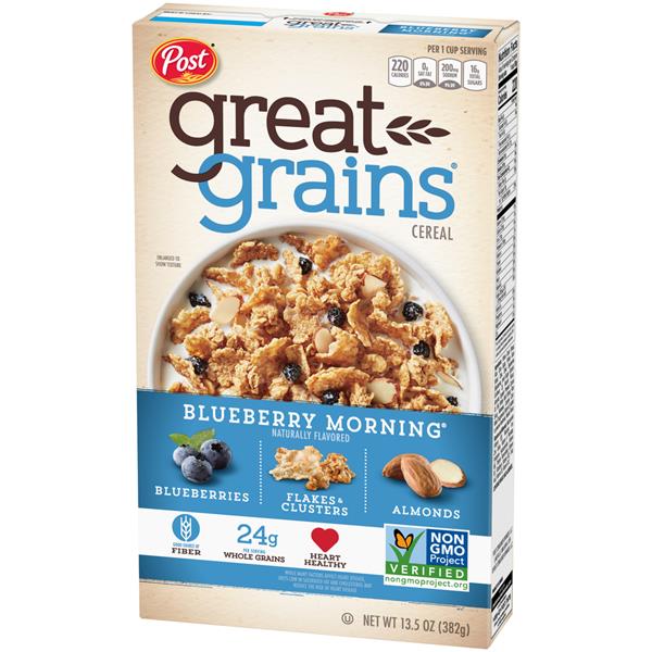 Post Great Grains Blueberry Morning Cereal | Hy-Vee Aisles Online ...