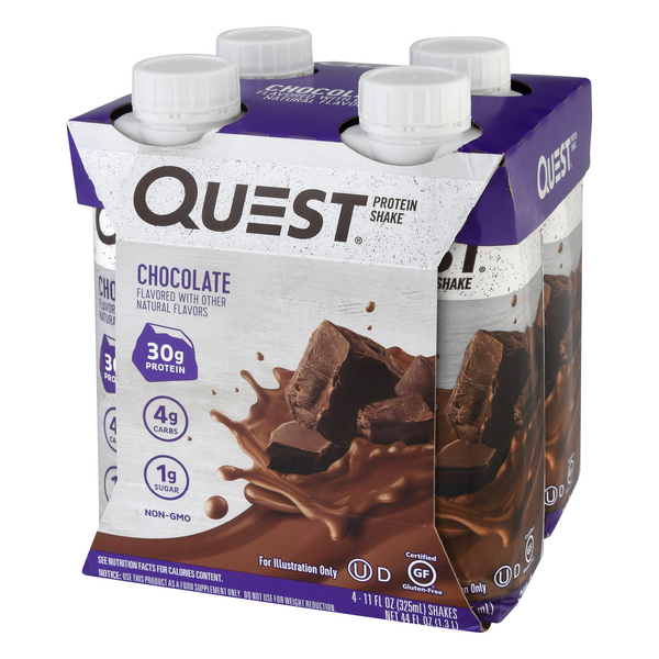 Quest Chocolate Protein Shake 4-11 fl oz Shakes | Hy-Vee Aisles Online ...