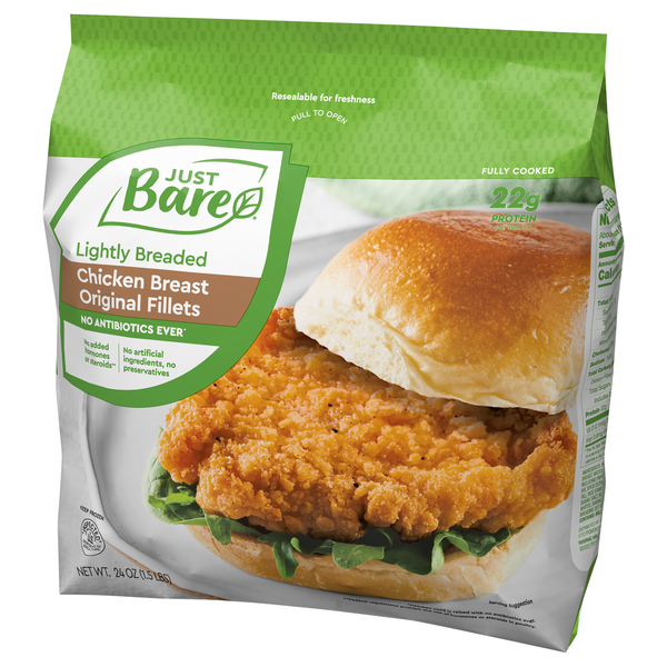 Just Bare Seasoned Savory Chicken Breast Fillets 24 oz