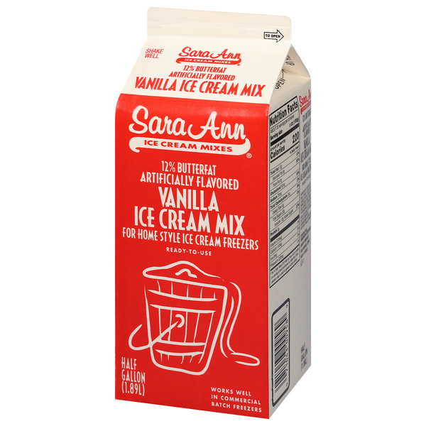 Sara Ann Vanilla Ice Cream Mix  Hy-Vee Aisles Online Grocery Shopping